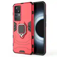 Черный чехол противоударный с кольцом на Xiaomi 12T и Xiaomi 12T Pro (Сяоми 12Т и Сяоми 12Т Про)