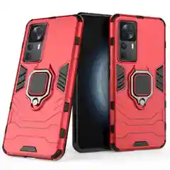 Черный чехол противоударный с кольцом на Xiaomi 12T и Xiaomi 12T Pro (Сяоми 12Т и Сяоми 12Т Про)