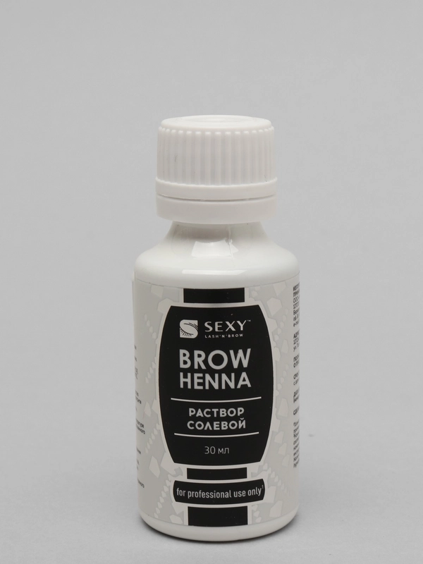 Раствор солевой для очищения ресниц и бровей SEXY BROW HENNA, 30 мл
