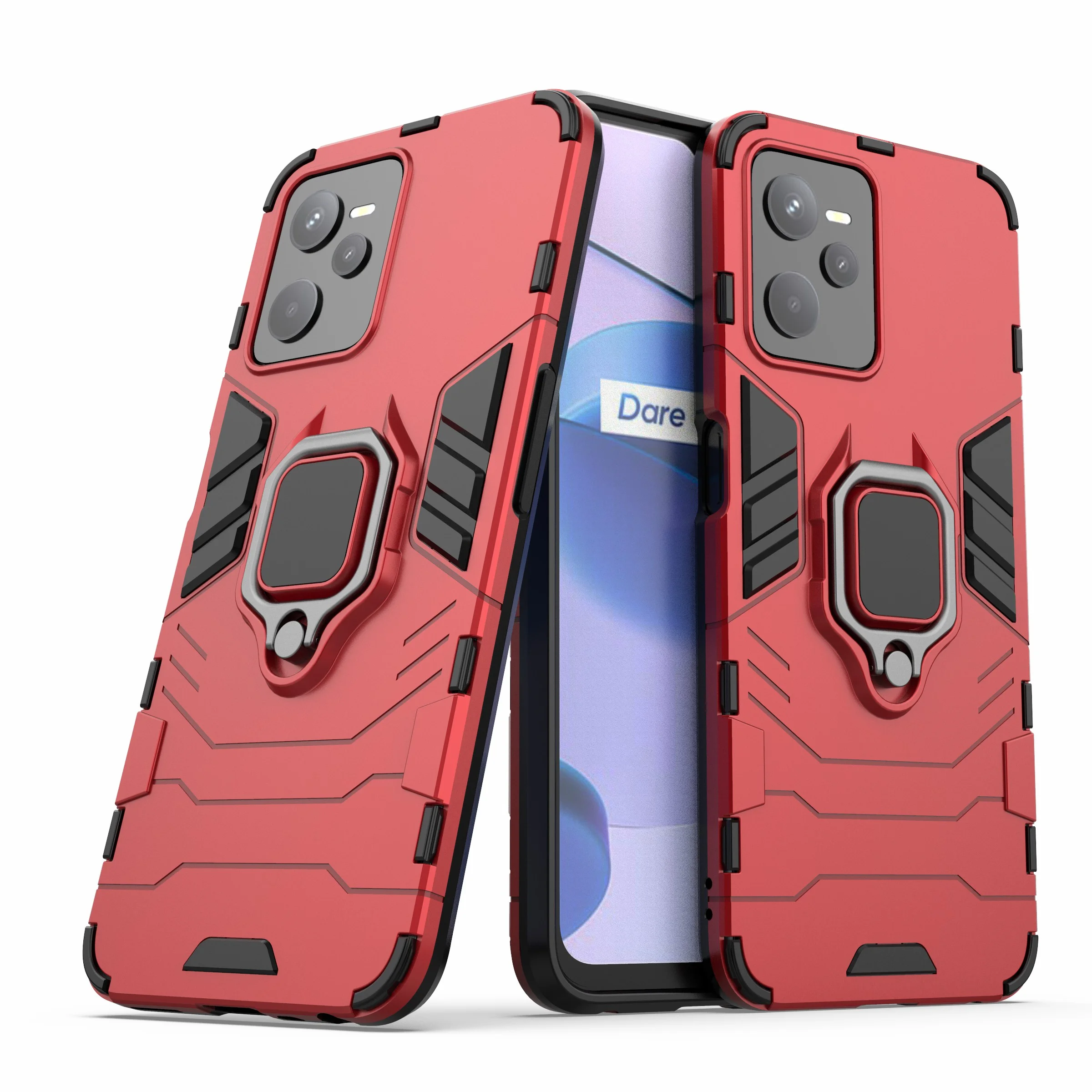 Чехол противоударный с кольцом-держателем на Realme C35 (Реалми С35)
