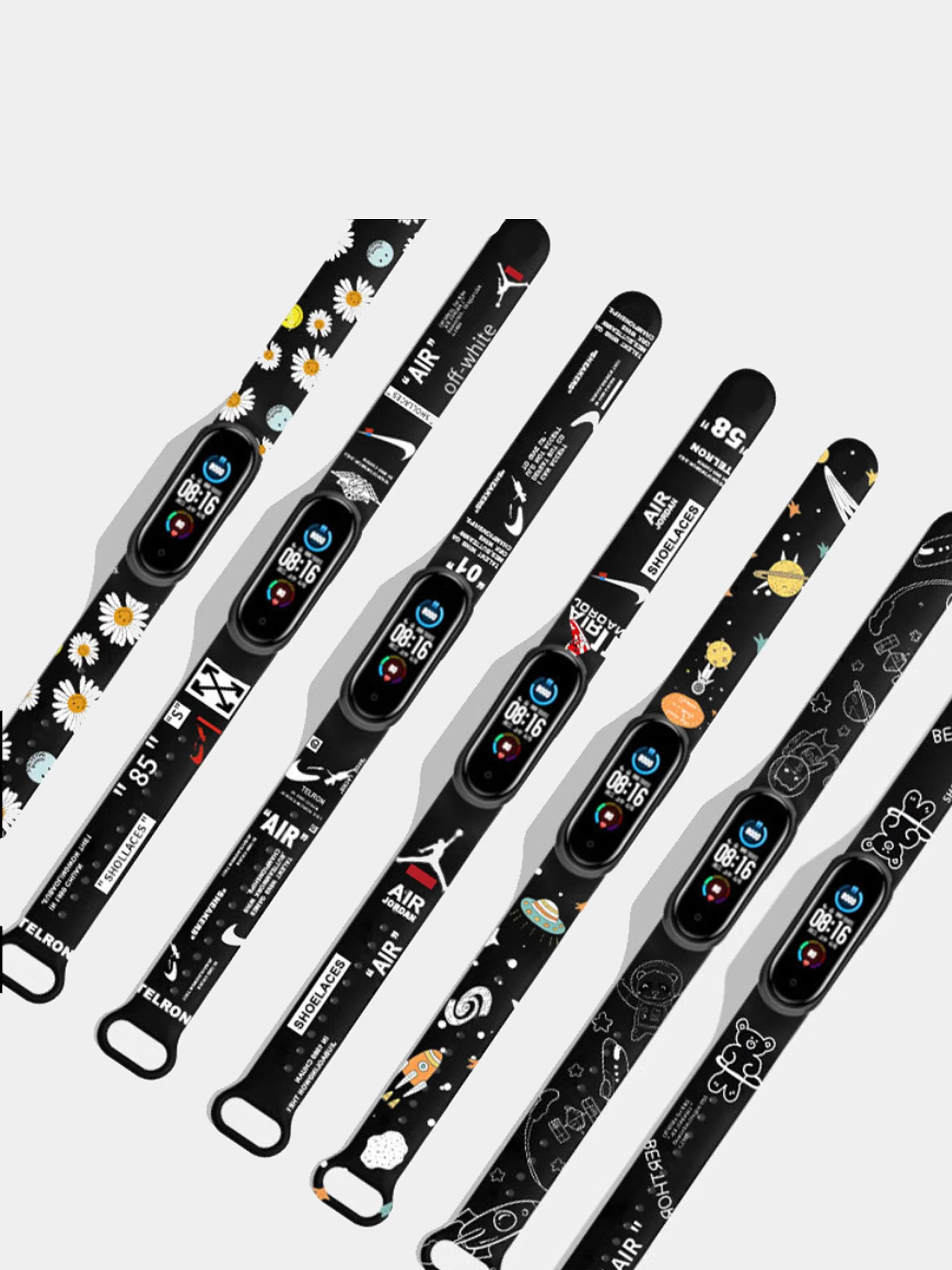 Зеленый силиконовый ремешок для Xiaomi Mi Band 5 и 6