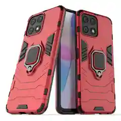 Красный чехол противоударный на Honor X8, с кольцом-держателем