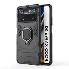 Чехол противоударный с кольцом-держателем на Xiaomi Poco X4 Pro 5G (Сяоми Поко Х4 Про 5G)