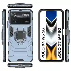 Чехол противоударный с кольцом-держателем на Xiaomi Poco X4 Pro 5G (Сяоми Поко Х4 Про 5G)