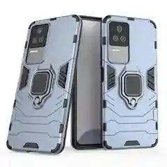 Красный чехол противоударный на Xiaomi Poco F4, с кольцом-держателем