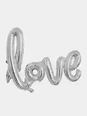 Серебряный фольгированные воздушные шары "Love"