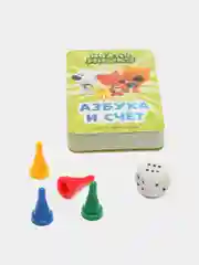 Настольная игра ходилка для детей "Мимимишки", азбука и счет, подарок мальчику и девочке