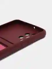 Бордовый чехол Samsung Galaxy A32 (Самсунг Галакси А32 4G), силиконовый, с карманом для карты