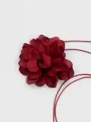 Белый чокер-цветок на шею, женский чокер с розой на шнурке, летний