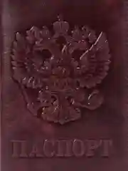 Тёмно-бордовый обложка для паспорта из натуральной кожи
