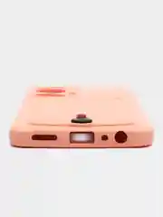 Пудровый чехол на Realme C55 (Реалми С55), силиконовый, с карманом для карты