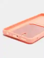 Пудровый чехол на Realme C55 (Реалми С55), силиконовый, с карманом для карты