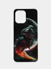 Красный чехол для Xiaomi Redmi 12 / Сяоми Редми 12, силиконовый, с рисунком