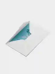 Тёмно-бирюзовый арт Открытки с настоящими сухими цветами, 10*14,5 см, в конверте. Гербарий