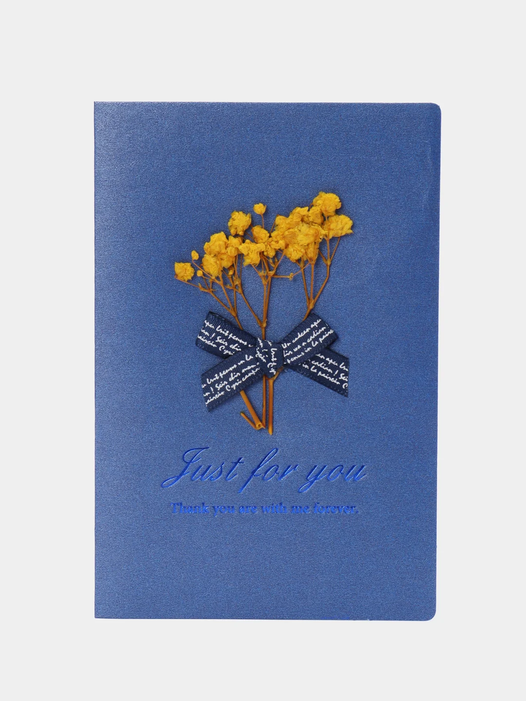 Синий арт Открытки с настоящими сухими цветами, 10*14,5 см, в конверте. Гербарий