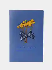 Синий арт Открытки с настоящими сухими цветами, 10*14,5 см, в конверте. Гербарий
