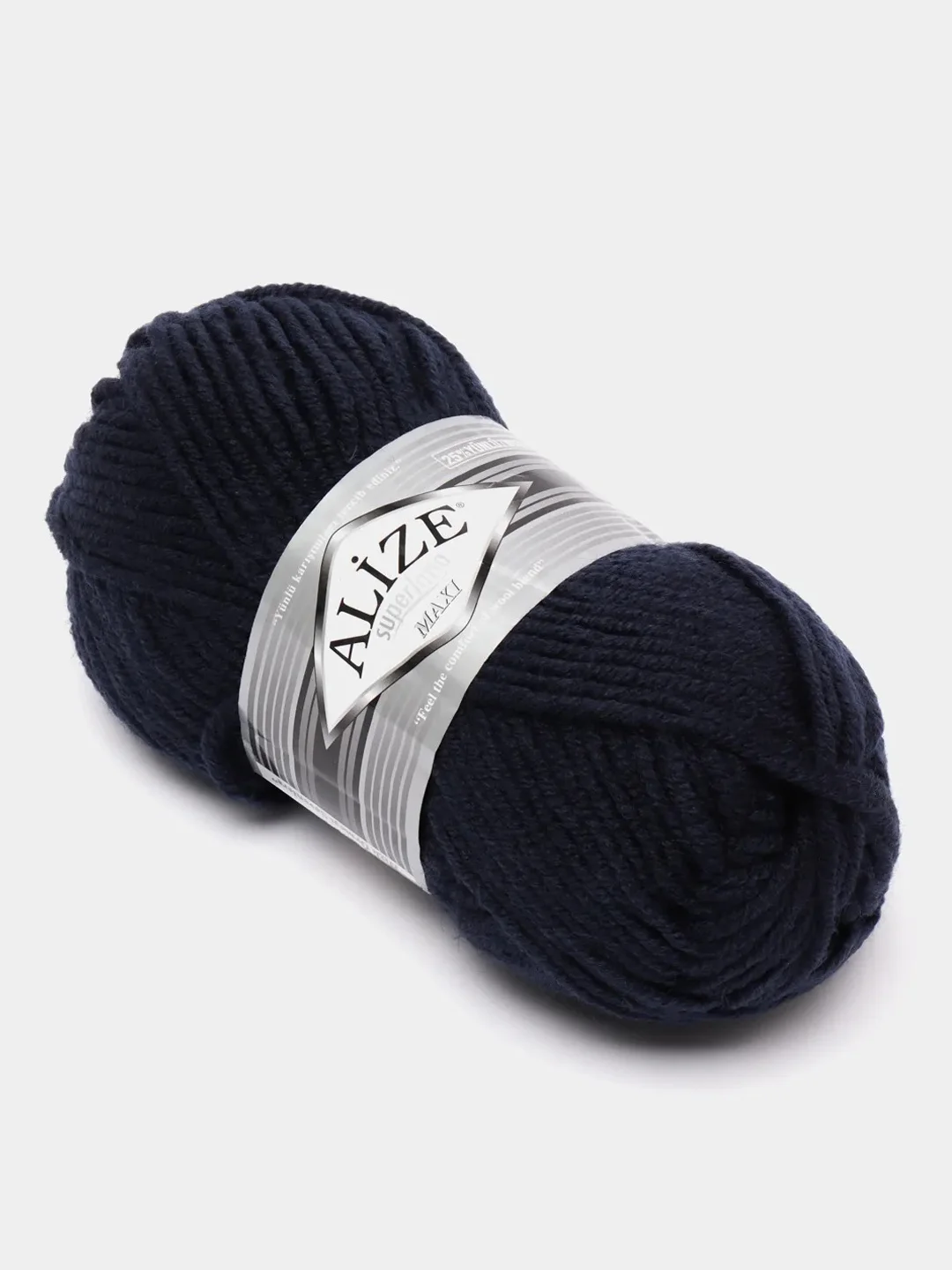 Темно-синий шерсть Пряжа Alize Superlana maxi