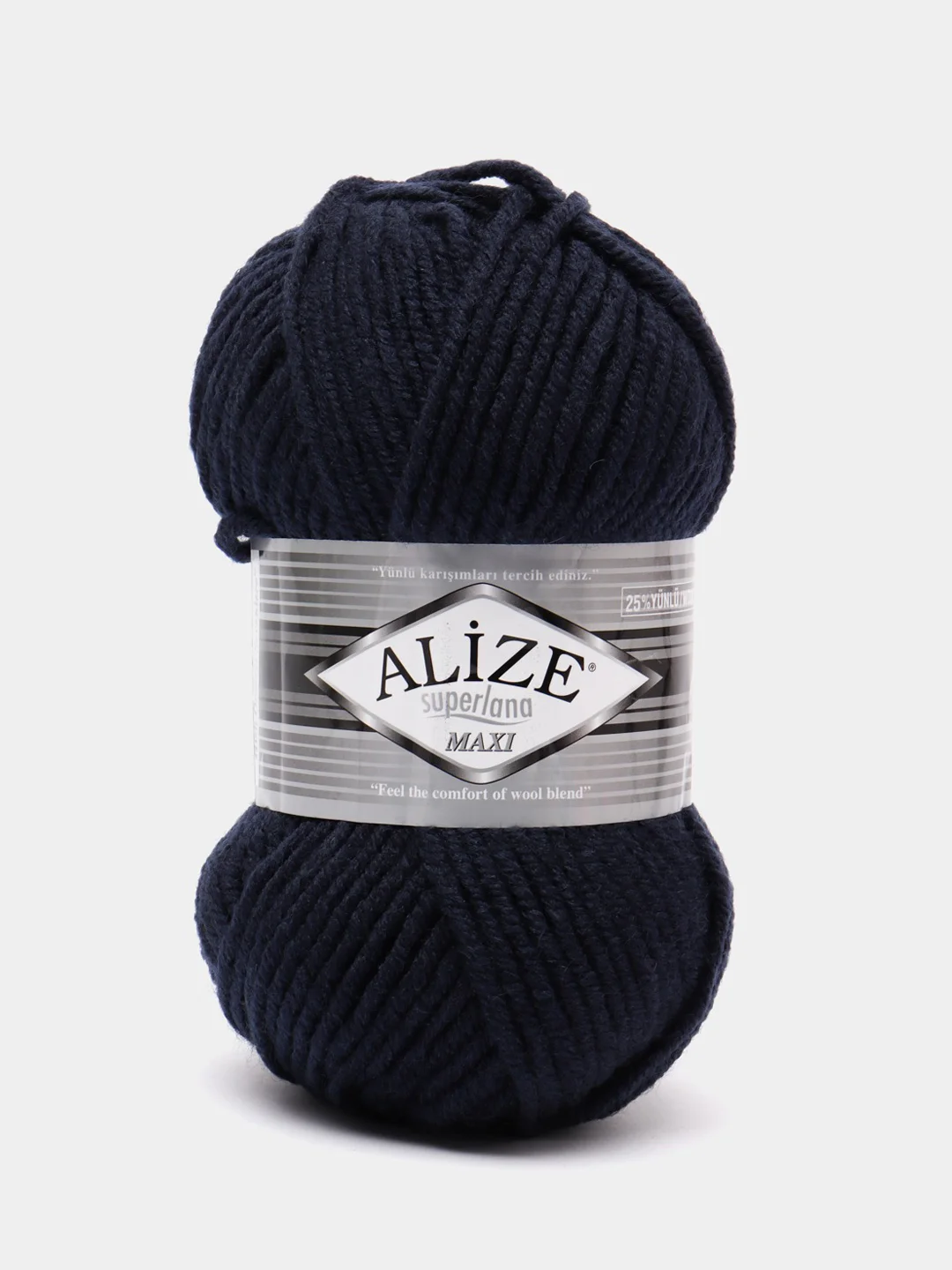 Темно-синий шерсть Пряжа Alize Superlana maxi