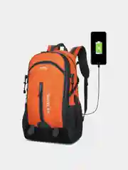 Оранжевый рюкзак туристический, с USB портом, Travel, 40 л