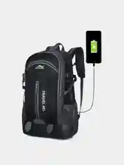 Черный рюкзак туристический, с USB портом, Travel, 40 л
