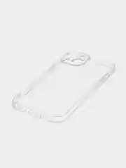 Прозрачный блестящий чехол для Apple iPhone 14 силиконовый BROSCORP прозрачный, бортик- защита камер