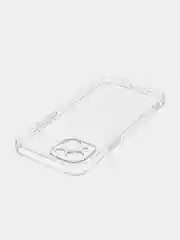 Прозрачный блестящий чехол для Apple iPhone 14 силиконовый BROSCORP прозрачный, бортик- защита камер