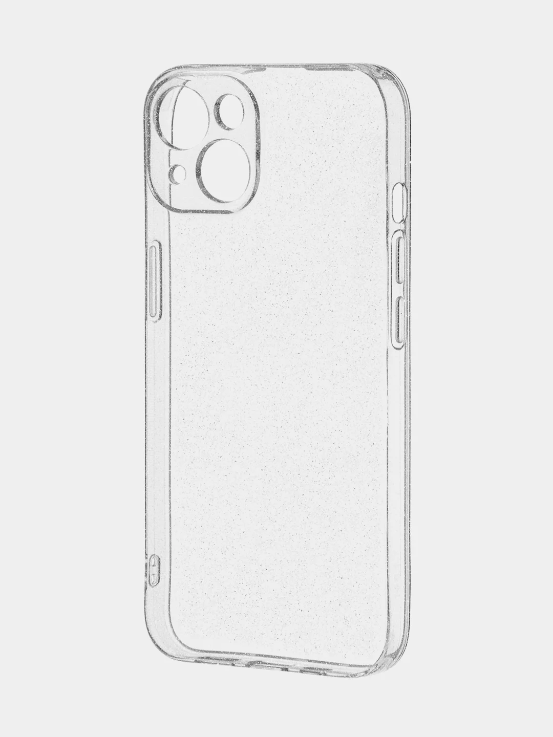 Прозрачный блестящий чехол для Apple iPhone 14 силиконовый BROSCORP прозрачный, бортик- защита камер