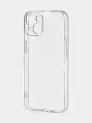 Прозрачный блестящий чехол для Apple iPhone 14 силиконовый BROSCORP прозрачный, бортик- защита камер