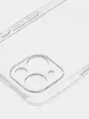 Прозрачный блестящий чехол для Apple iPhone 14 силиконовый BROSCORP прозрачный, бортик- защита камер