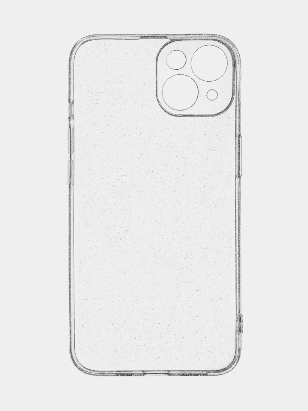 Прозрачный блестящий чехол для Apple iPhone 14 силиконовый BROSCORP прозрачный, бортик- защита камер