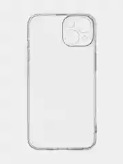 Прозрачный блестящий чехол для Apple iPhone 14 силиконовый BROSCORP прозрачный, бортик- защита камер