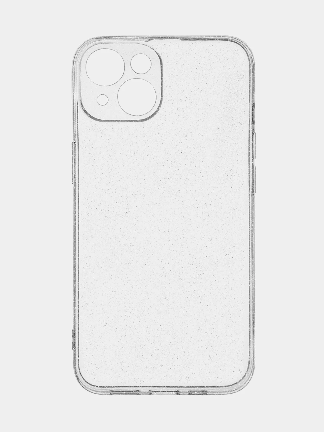 Прозрачный блестящий чехол для Apple iPhone 14 силиконовый BROSCORP прозрачный, бортик- защита камер
