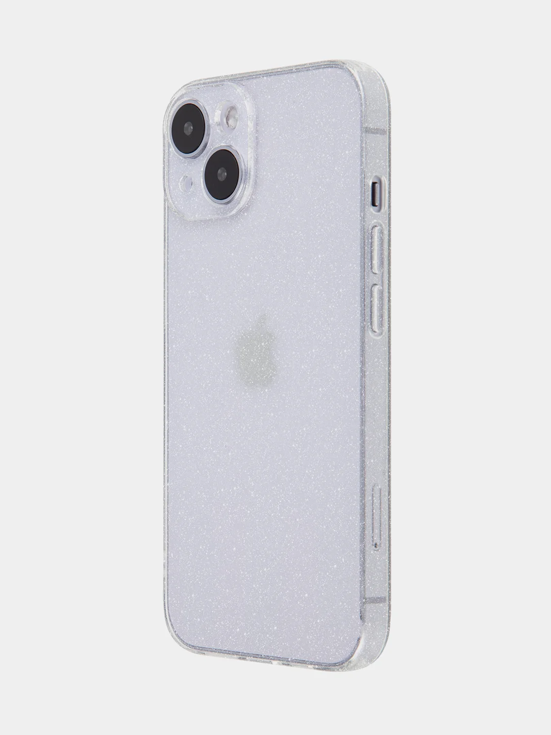 Прозрачный блестящий чехол для Apple iPhone 14 силиконовый BROSCORP прозрачный, бортик- защита камер