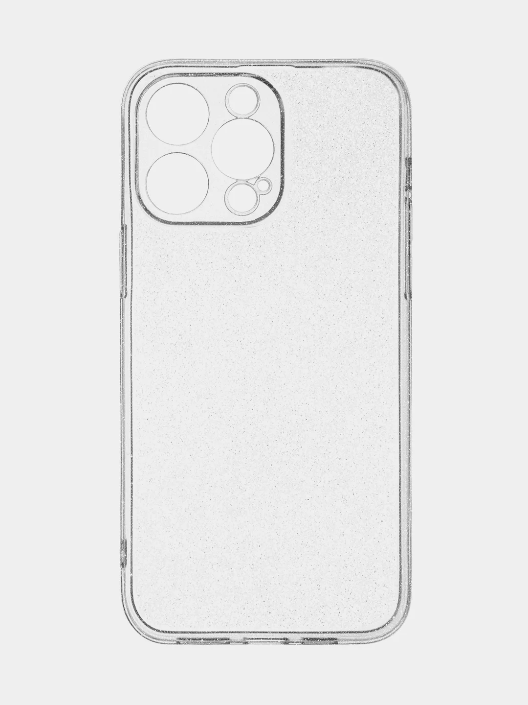 Прозрачный блестящий прозрачный чехол для Apple iPhone 14 Pro Max силиконовый, BROSCORP, защита камер