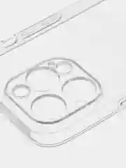 Прозрачный блестящий прозрачный чехол для Apple iPhone 14 Pro, силиконовый BROSCORP с защитой камер