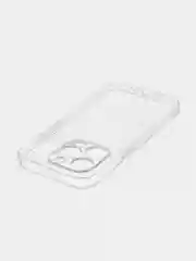 Прозрачный блестящий прозрачный чехол для Apple iPhone 14 Pro, силиконовый BROSCORP с защитой камер