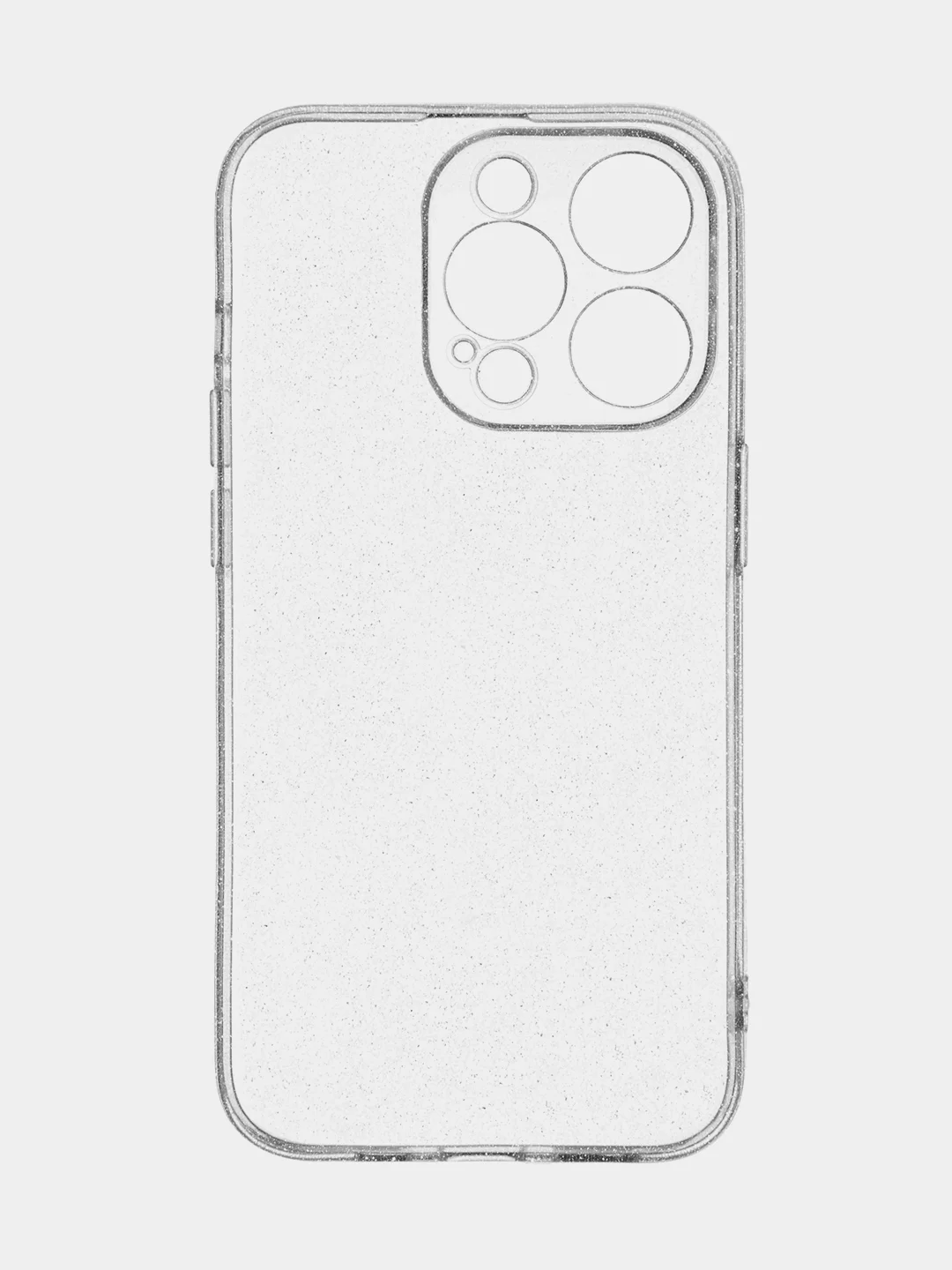 Прозрачный блестящий прозрачный чехол для Apple iPhone 14 Pro, силиконовый BROSCORP с защитой камер