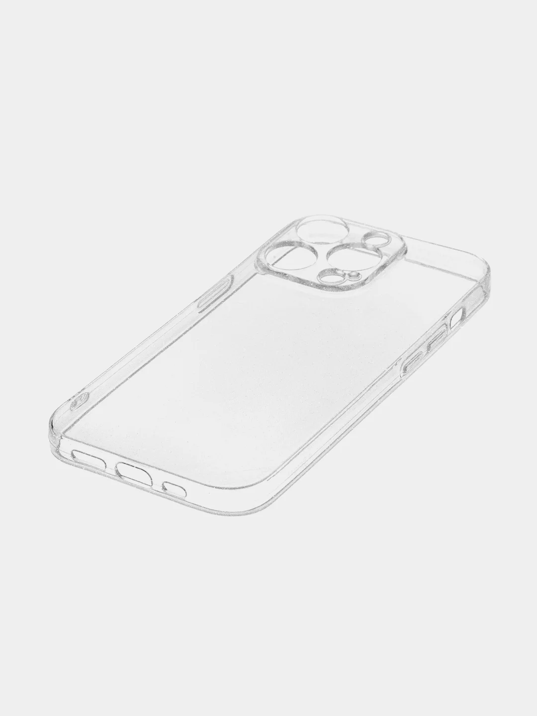 Прозрачный блестящий прозрачный чехол для Apple iPhone 14 Pro, силиконовый BROSCORP с защитой камер