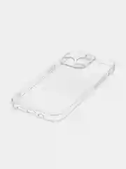 Прозрачный блестящий прозрачный чехол для Apple iPhone 14 Pro, силиконовый BROSCORP с защитой камер