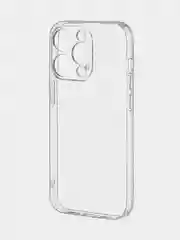 Прозрачный блестящий прозрачный чехол для Apple iPhone 14 Pro, силиконовый BROSCORP с защитой камер