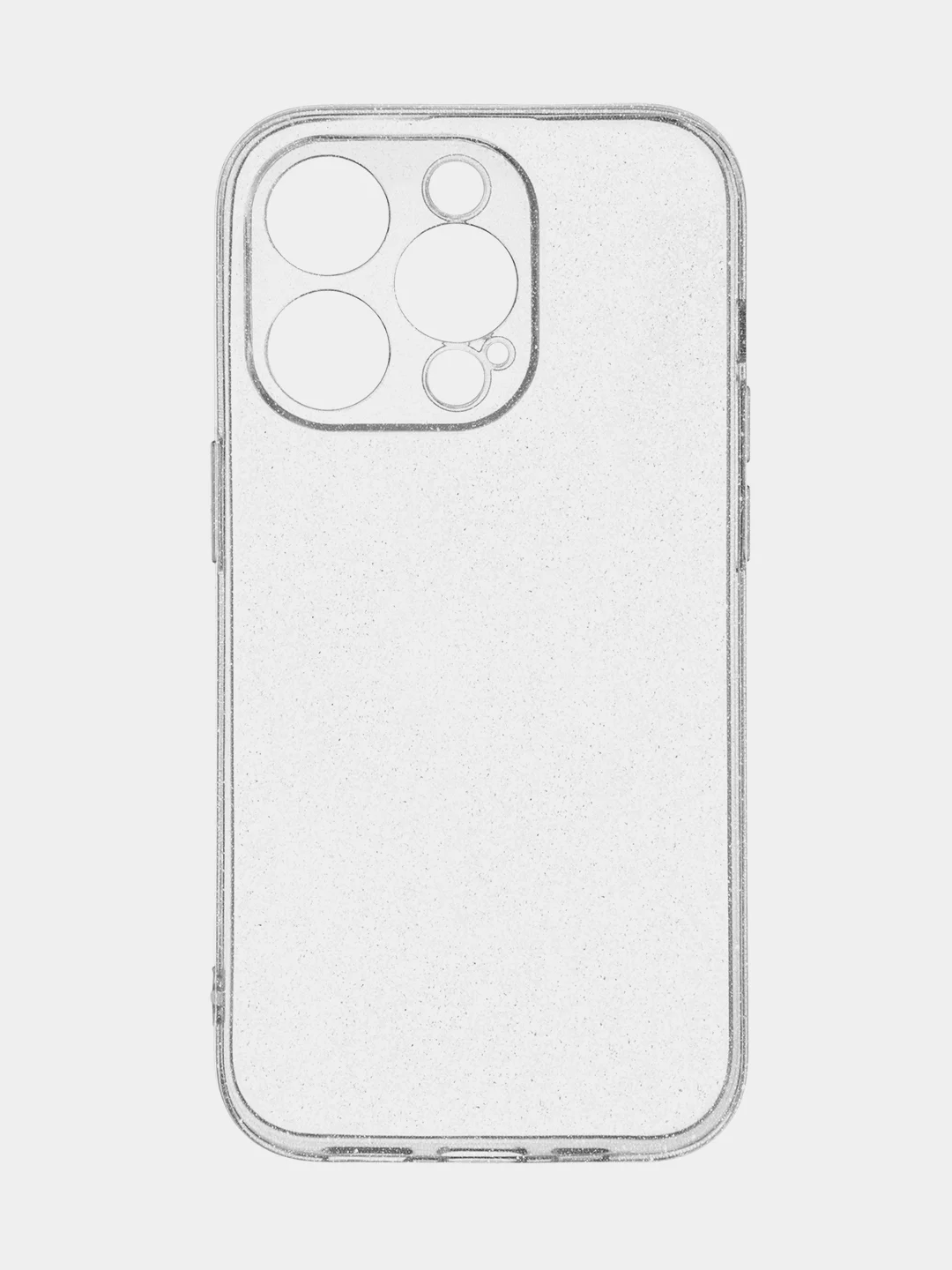 Прозрачный блестящий прозрачный чехол для Apple iPhone 14 Pro, силиконовый BROSCORP с защитой камер