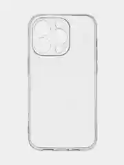 Прозрачный блестящий прозрачный чехол для Apple iPhone 14 Pro, силиконовый BROSCORP с защитой камер