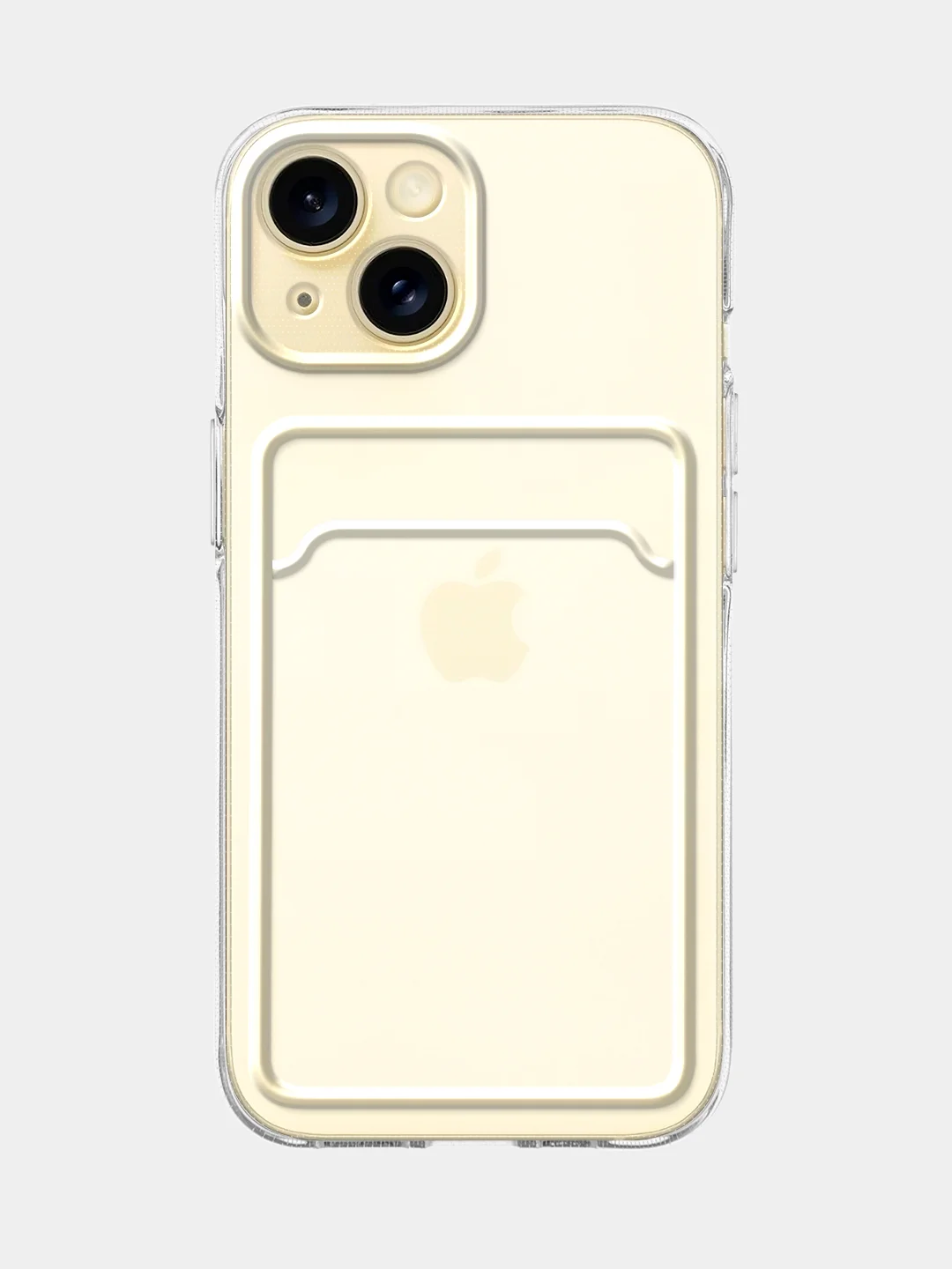 Молочный чехол для iPhone 15 силиконовый BROSCORP матовый/ прозрачный тонкий c защитой камер бортик