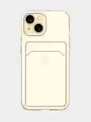 Молочный чехол для iPhone 15 силиконовый BROSCORP матовый/ прозрачный тонкий c защитой камер бортик
