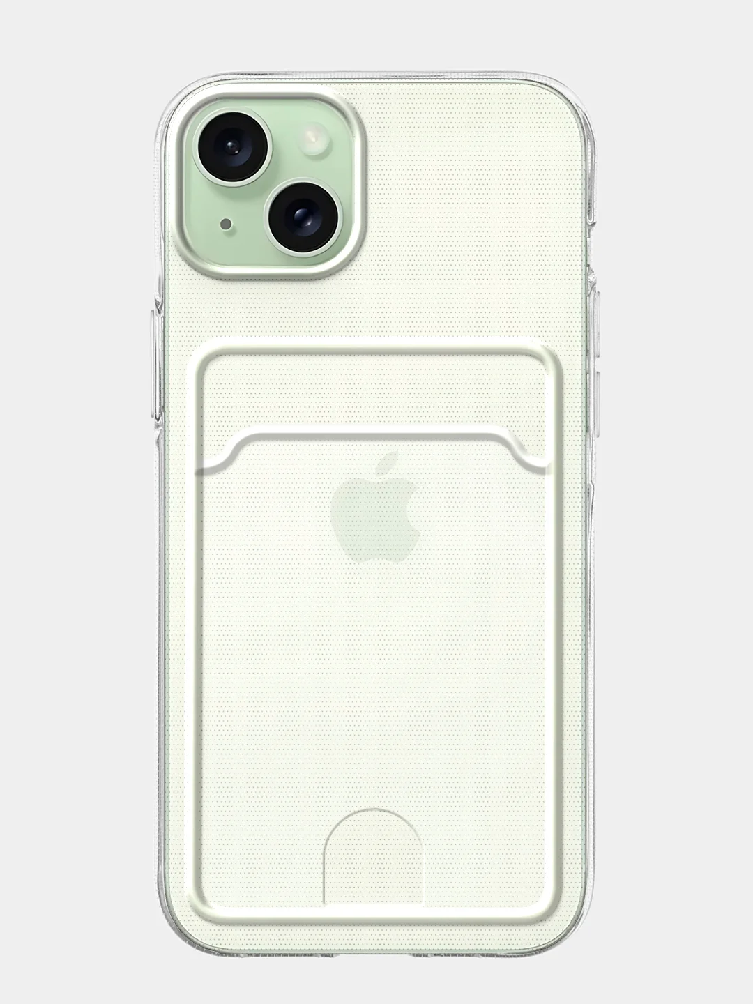 Молочный чехол для iPhone 15 Plus силиконовый BROSCORP матовый/ прозрачный, тонкий, c защитой камер