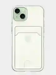 Молочный чехол для iPhone 15 Plus силиконовый BROSCORP матовый/ прозрачный, тонкий, c защитой камер