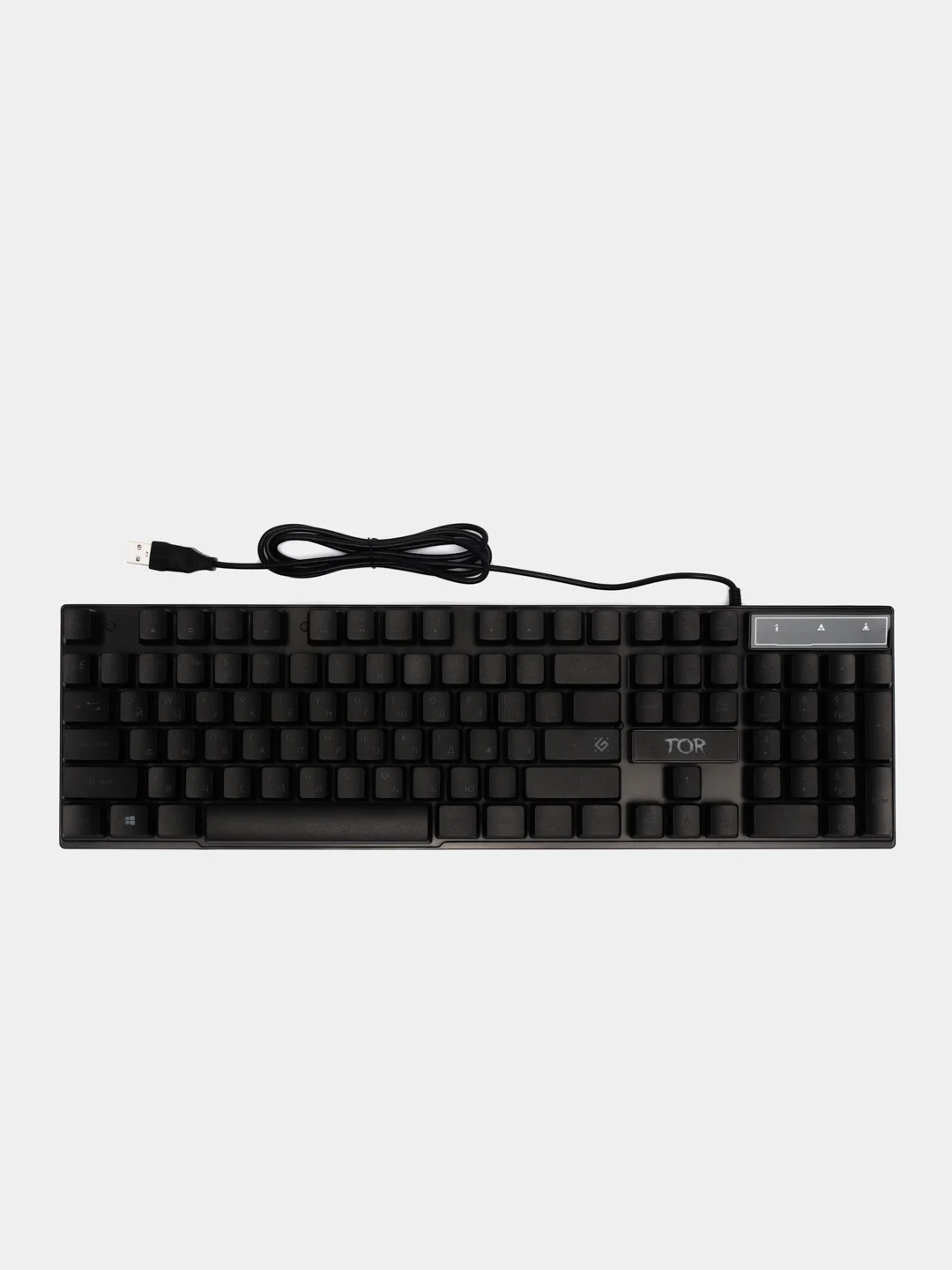Черный игровой набор Defender Tor MHP-127: мышь, клавиатура, коврик, колонки, наушники