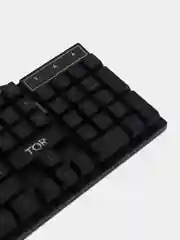 Черный игровой набор Defender Tor MHP-127: мышь, клавиатура, коврик, колонки, наушники