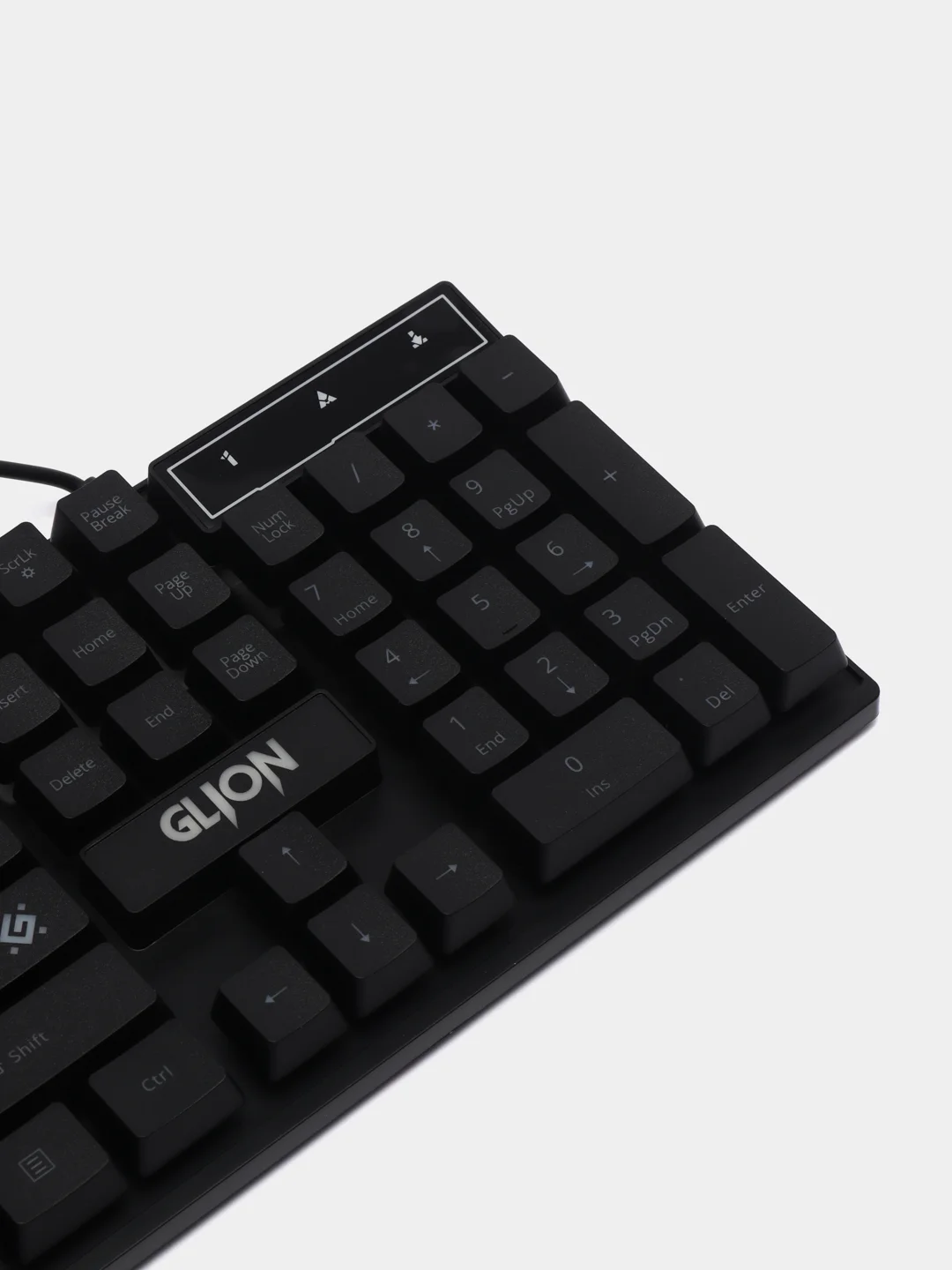 Черный игровой набор Glion C-123 RU Defender, Ligh: игровая мышь и игровая клавиатура