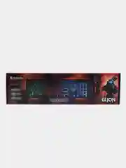 Черный игровой набор Glion C-123 RU Defender, Ligh: игровая мышь и игровая клавиатура